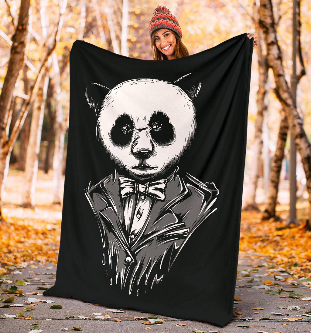 White Black Panda Cartoon Premium Blanket - Top Content | POD Collection | Free Shipping