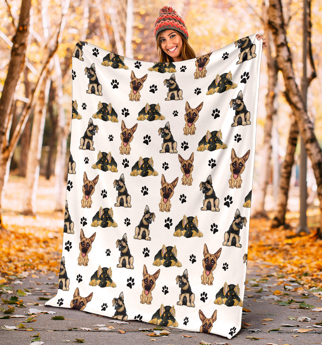 German Shepherd Paw Blanket