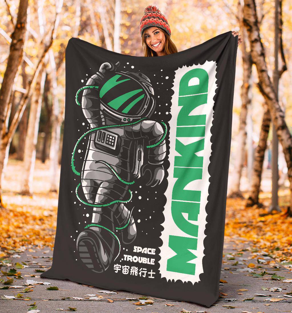 Premium Blanket Mankind Cartoon Space Astronaut - Top Content | POD Collection | Free Shipping