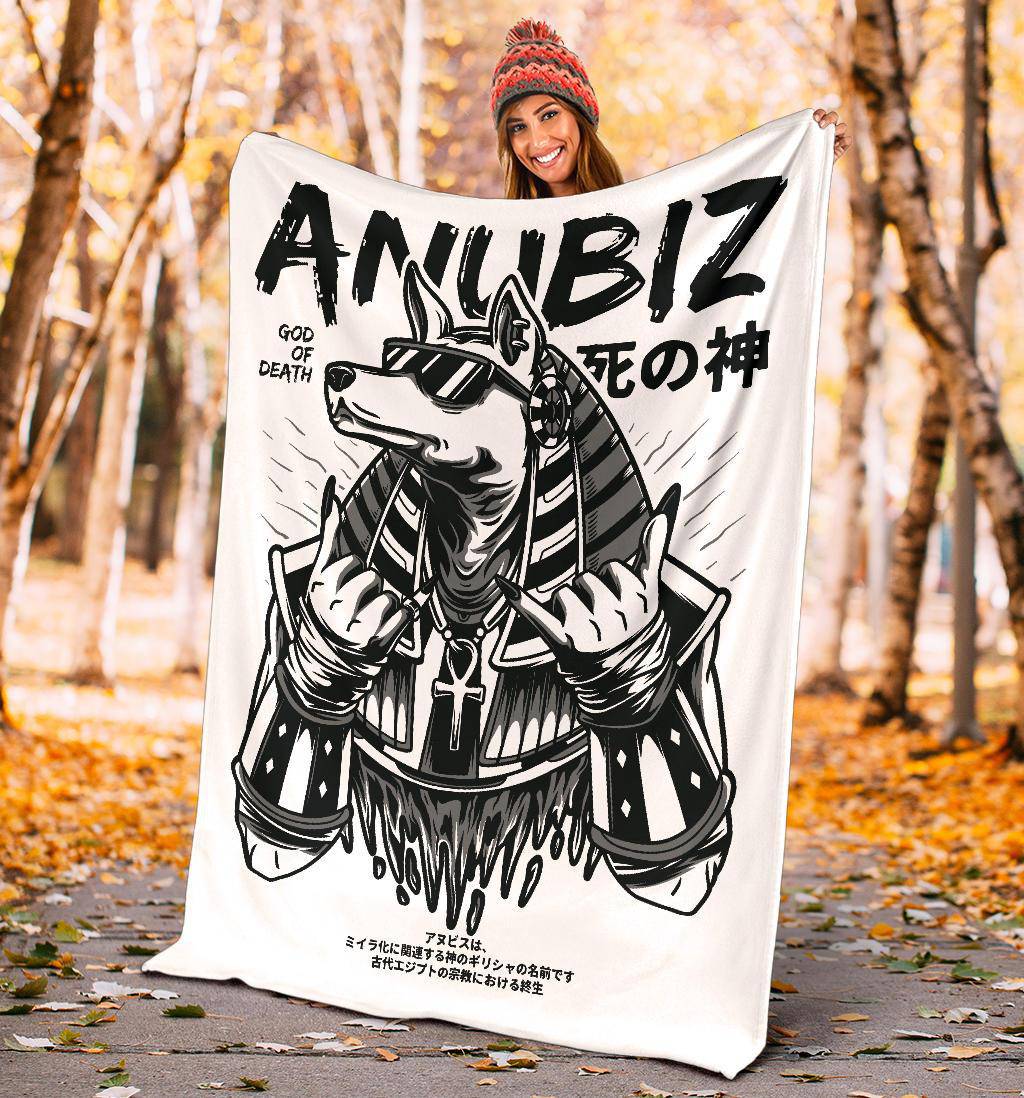 Anubiz God Of War Japanese Cartoon Premium Blanket - Top Content | POD Collection | Free Shipping