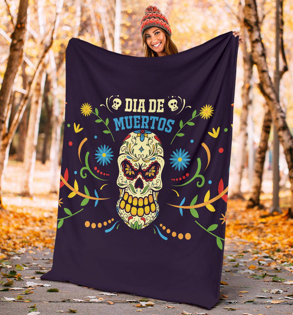 Premium Blanket Dia De Muertos Day Of The Dead Holiday Cartoon - Top Content | POD Collection | Free Shipping