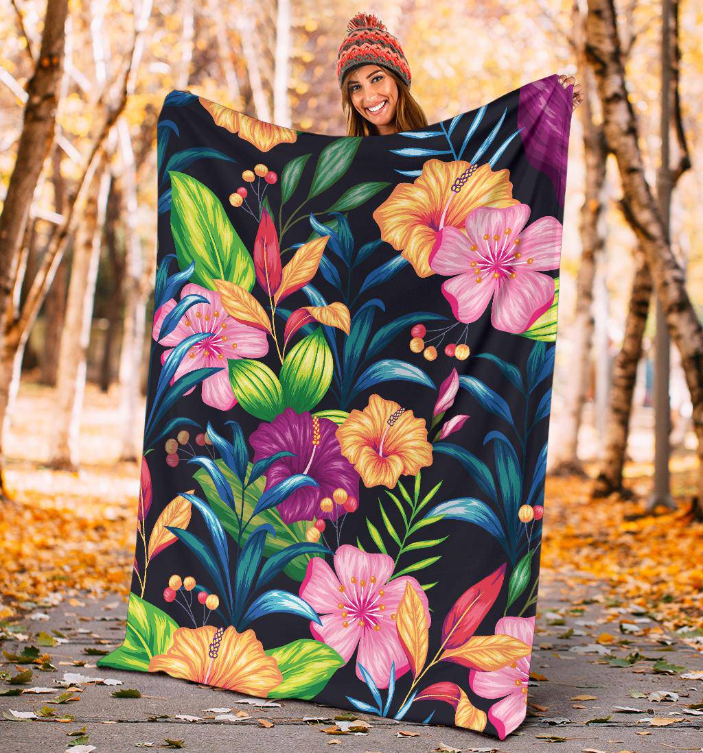 Colourful Vintage Floral Pattern Premium Blanket - Top Content | POD Collection | Free Shipping