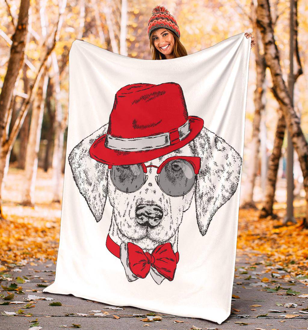 Beautiful Dog Breed with Hat Premium Blanket - Top Content | POD Collection | Free Shipping