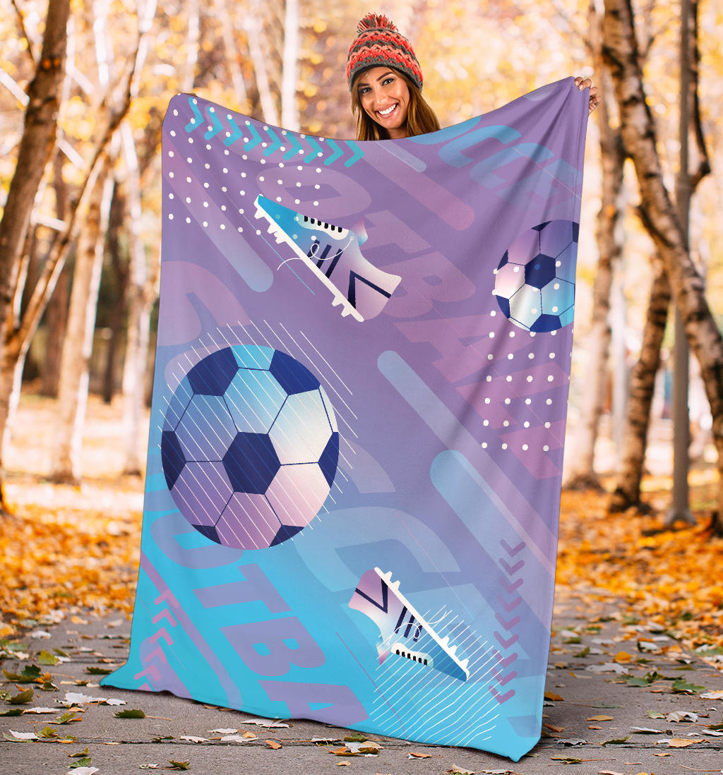 gradient football field purple blue blanket - Top Content | POD Collection | Free Shipping