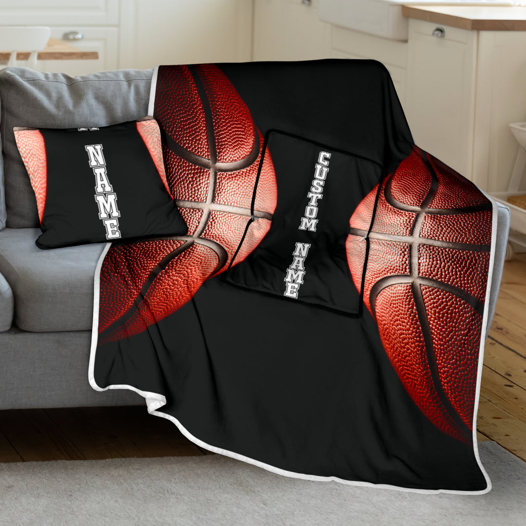 Basketball Custom Name Pillow Blanket - Top Content | POD Collection | Free Shipping