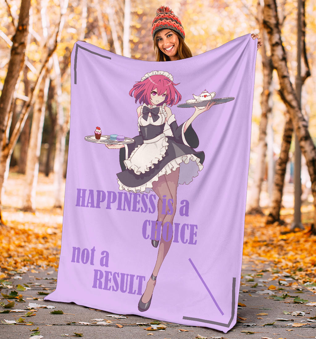 Anime Happiness Is a Choice Blanket