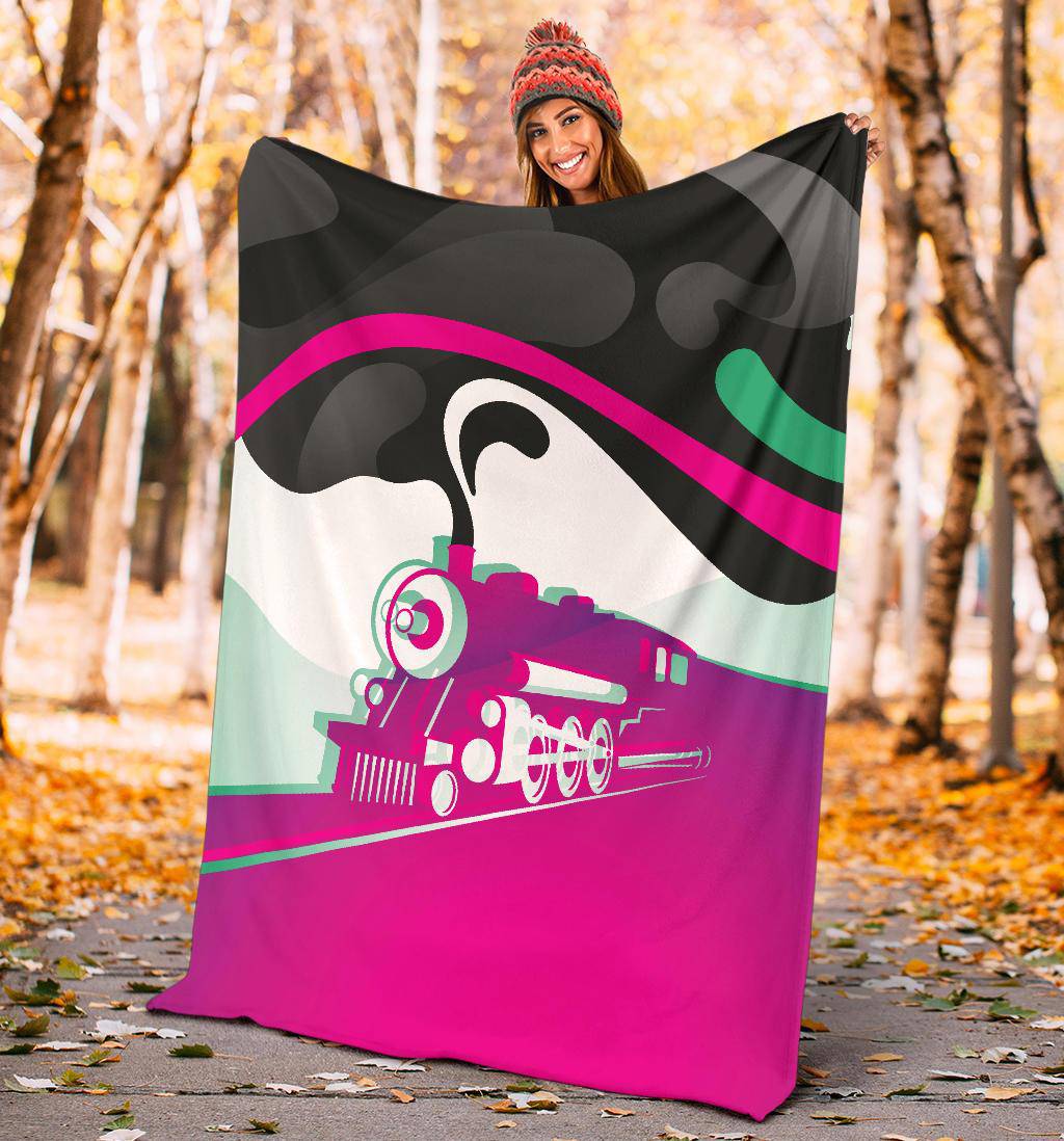 Train Colorful Abstract Art Premium Blanket - Top Content | POD Collection | Free Shipping