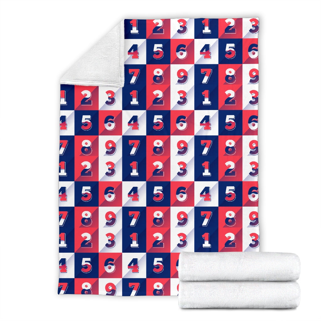 Numerical Fleece Blanket