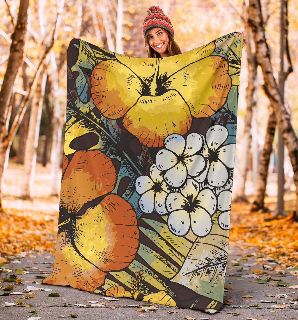 Hand Drawn Floral Pattern Premium Blanket - Top Content | POD Collection | Free Shipping