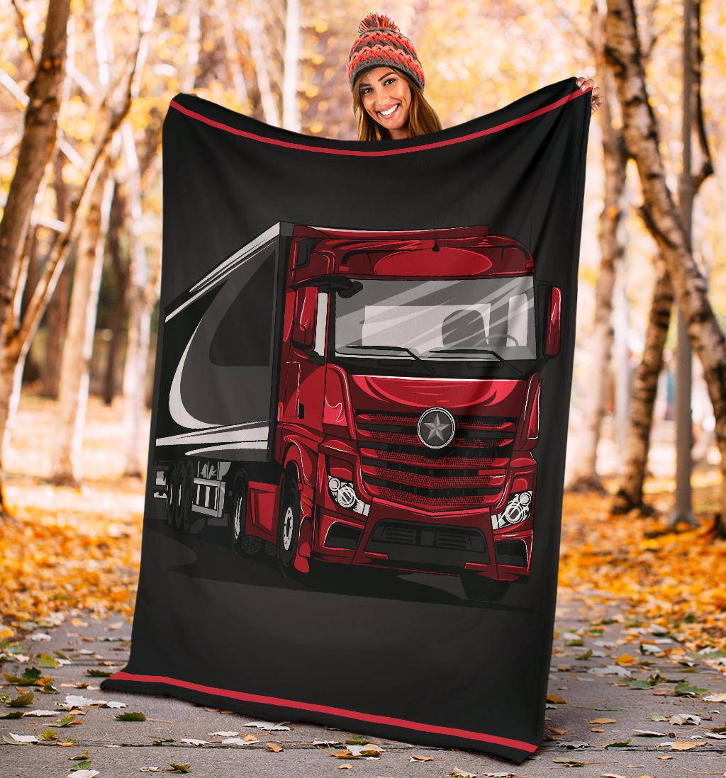 Red Star Truck Cartoon Premium Blanket - Top Content | POD Collection | Free Shipping