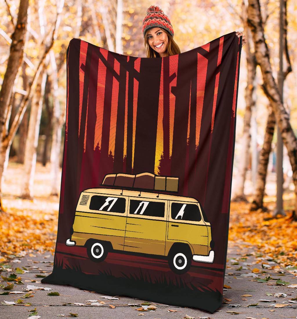 Forest Family Vacation Cartoon Premium Blanket - Top Content | POD Collection | Free Shipping