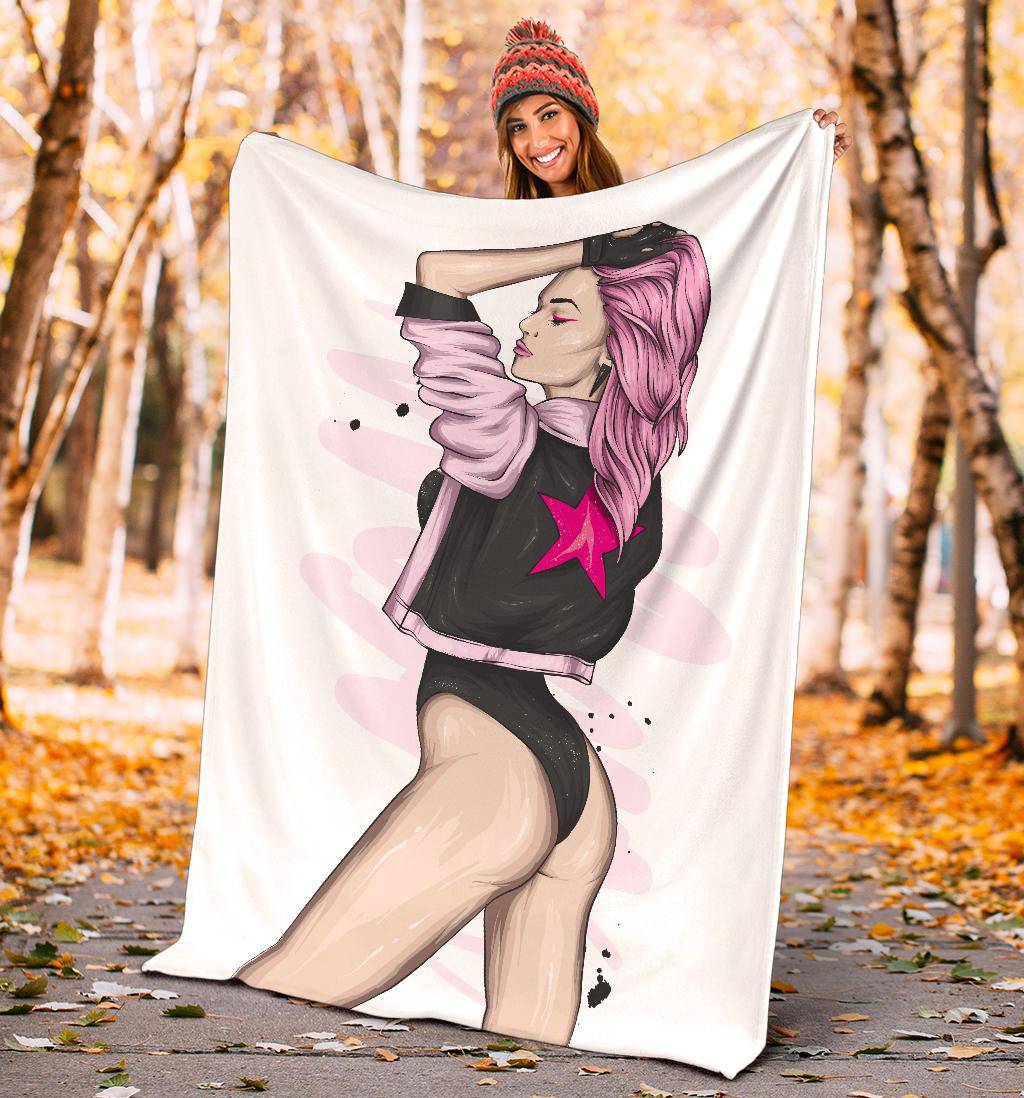 Beautiful Star Swimsuit Girl Premium Blanket - Top Content | POD Collection | Free Shipping