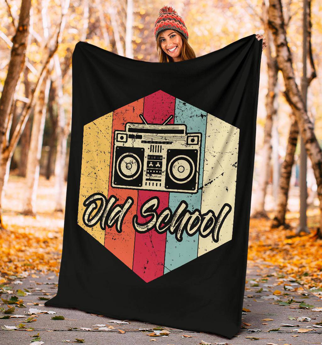 Premium Blanket Old School Hip Hop Retro Music Art - Top Content | POD Collection | Free Shipping