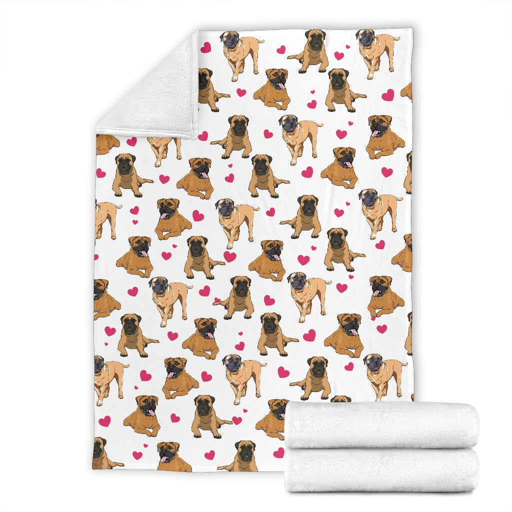 Bullmastiff Heart Blanket