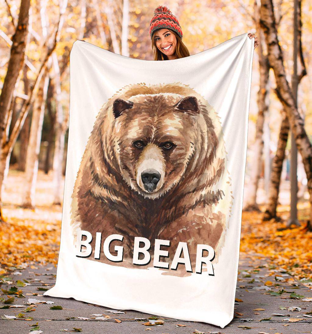 Bear Drawing Watercolour Painting Premium Blanket - Top Content | POD Collection | Free Shipping