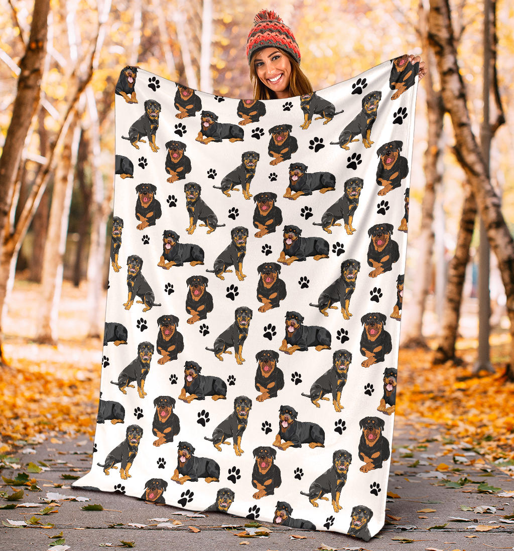 Rottweiler Paw Blanket