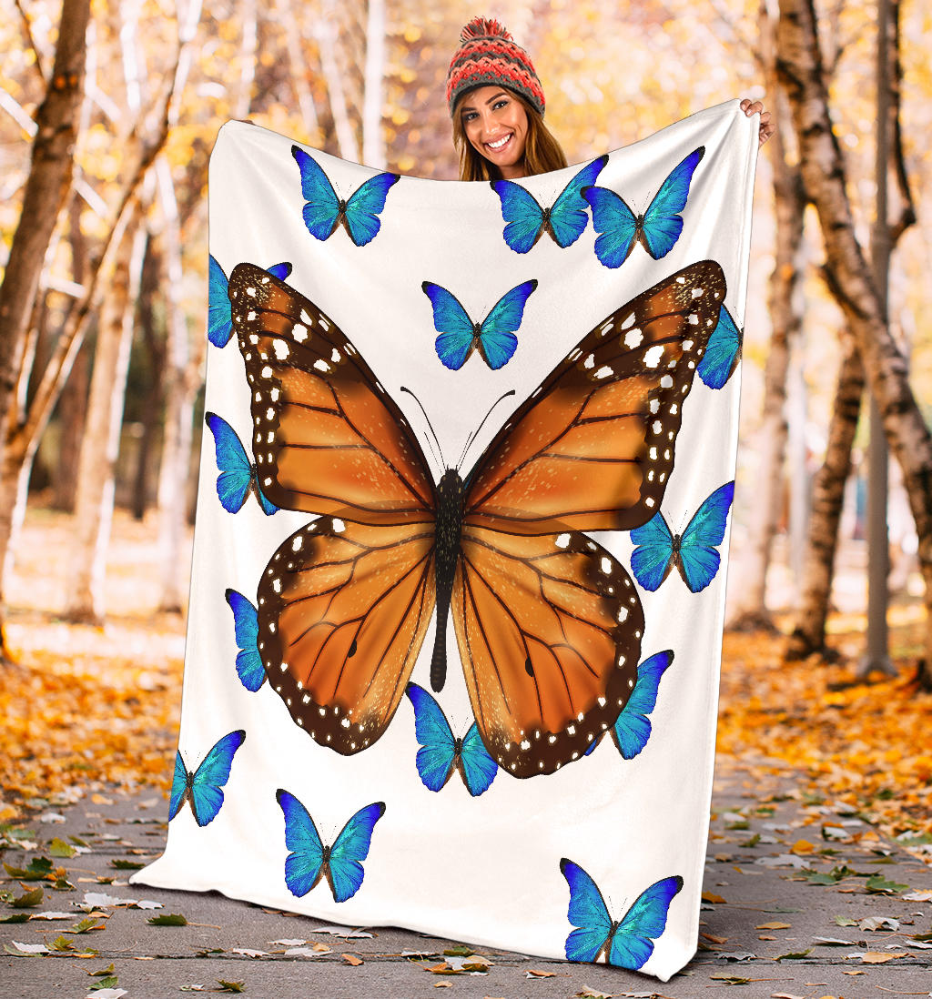 White Big Butterfly blanket - Top Content | POD Collection | Free Shipping