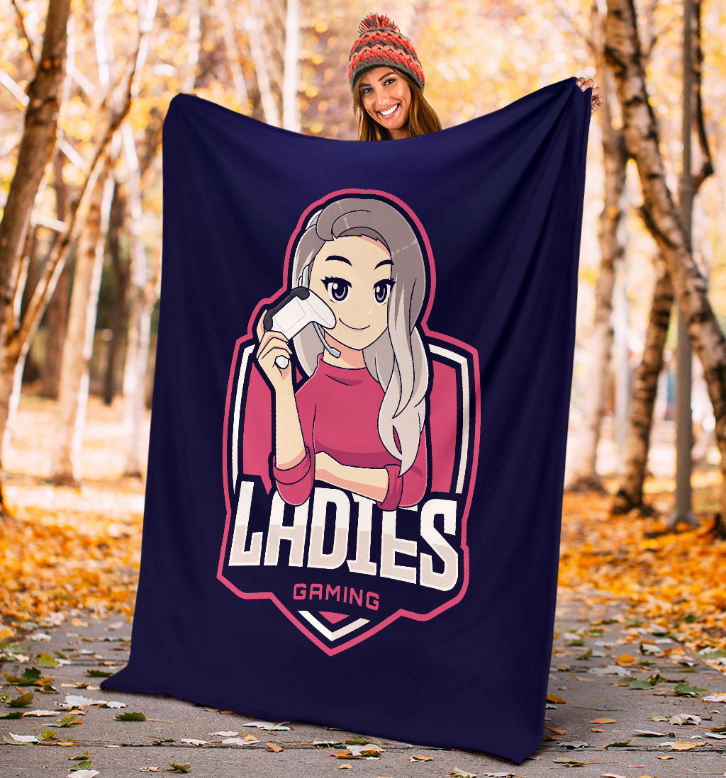 Ladies Gaming Blue Blanket