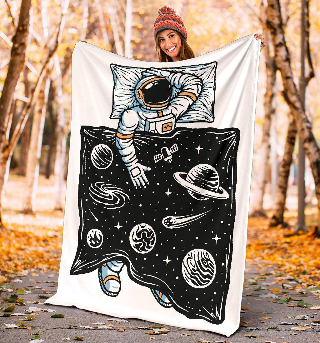 Premium Blanket Astronaut Sleeping Universe Cartoon - Top Content | POD Collection | Free Shipping