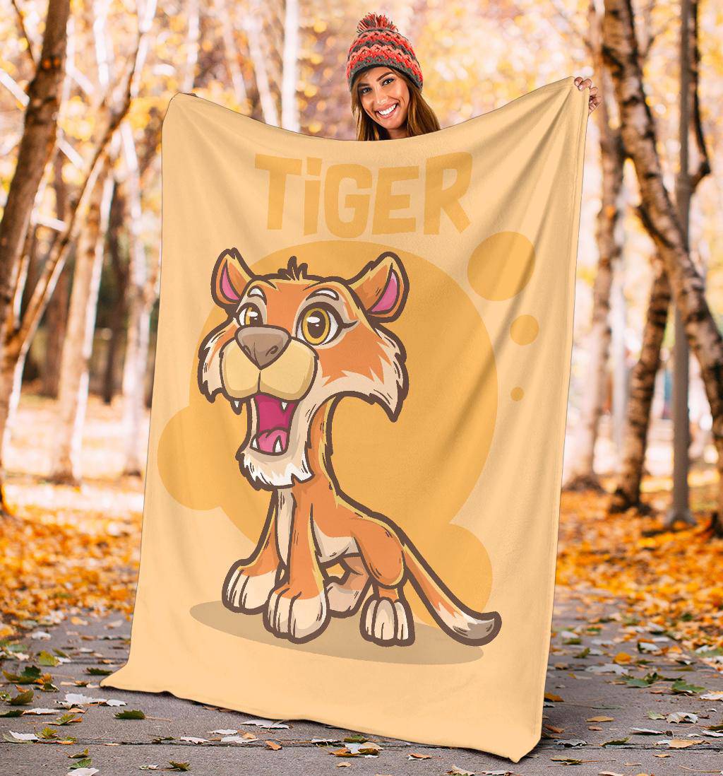 Baby Tiger Kids Cartoon Premium Blanket - Top Content | POD Collection | Free Shipping