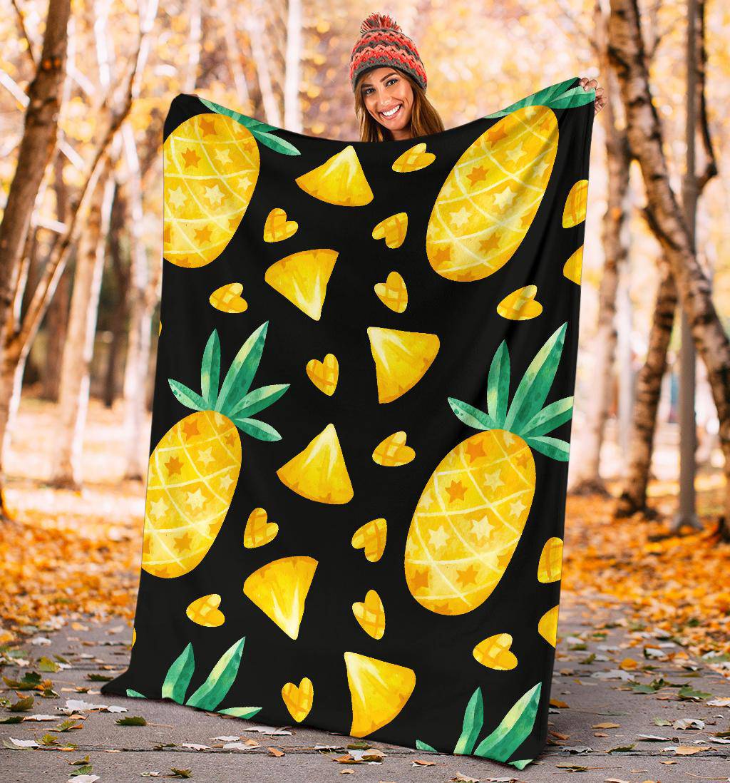 Exotic Fruit Pineapple Heart Premium Blanket - Top Content | POD Collection | Free Shipping