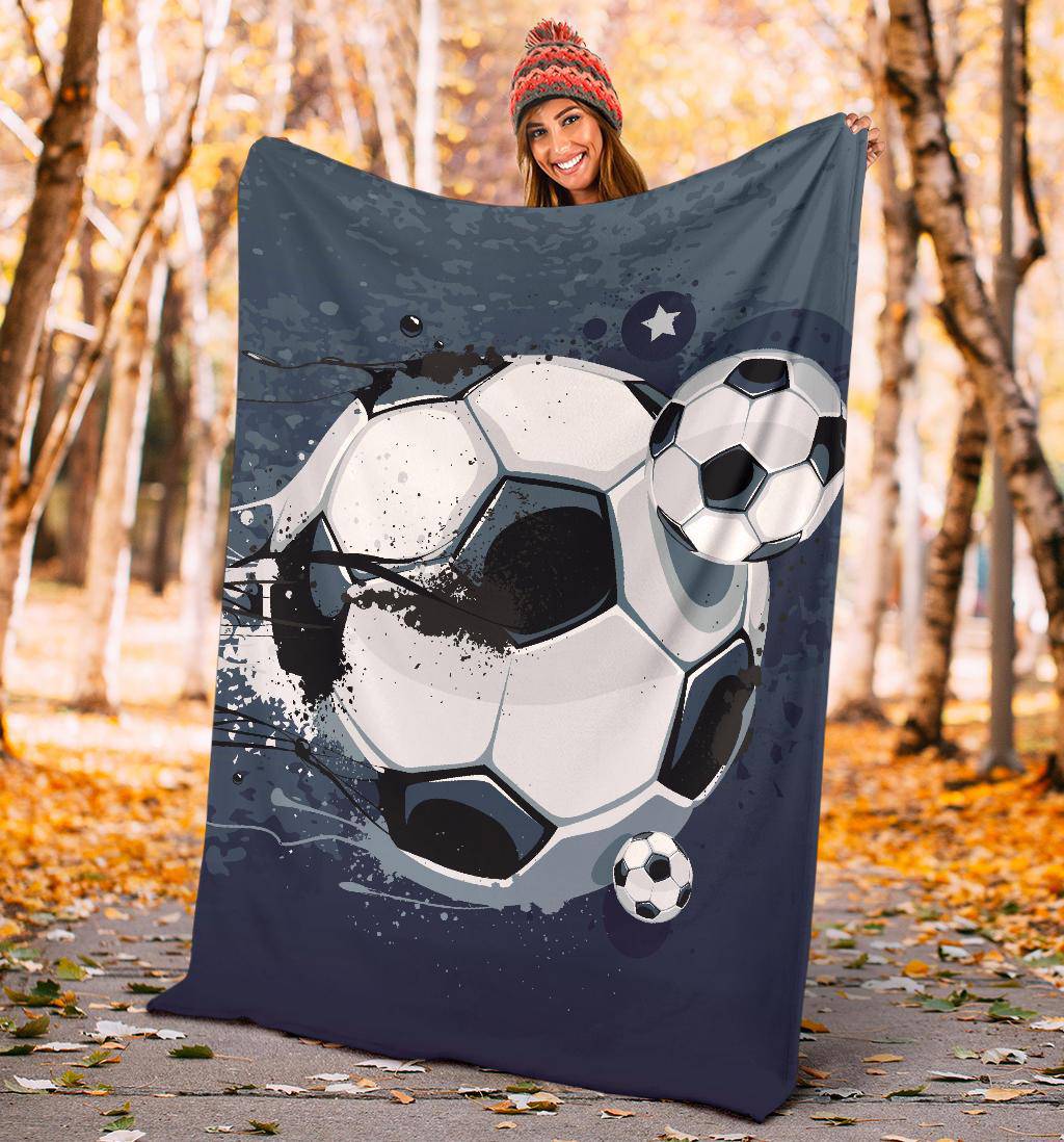 Star Football Ball Graffiti Background Premium Blanket - Top Content | POD Collection | Free Shipping