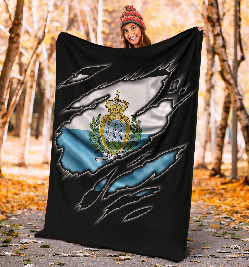 San Marino Flag Premium Blanket - Top Content | POD Collection | Free Shipping