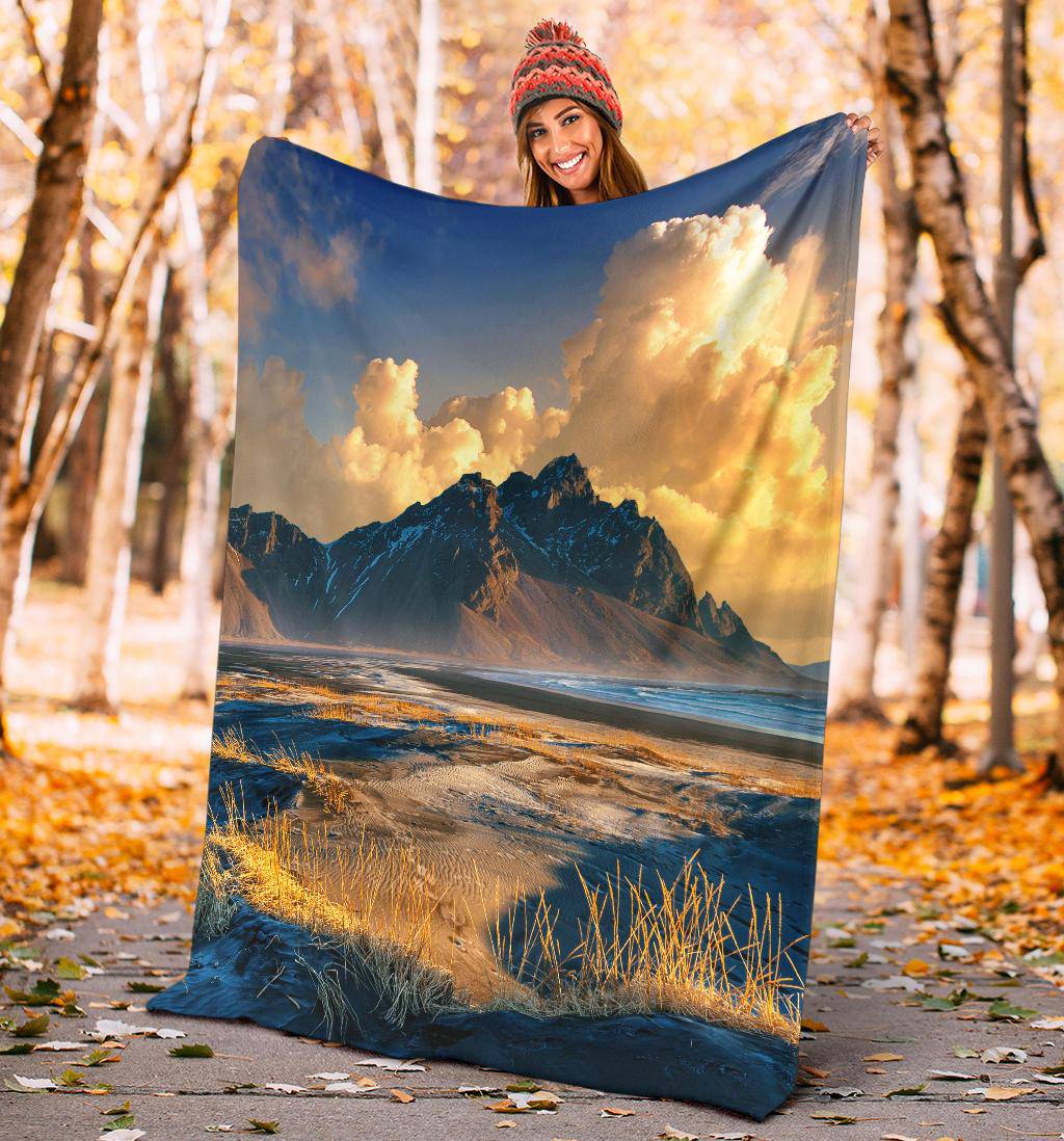 Vestrahorn Mountains Iceland Premium Blanket - Top Content | POD Collection | Free Shipping