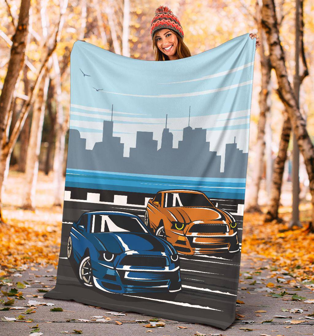 Street Car Racer Cartoon Premium Blanket - Top Content | POD Collection | Free Shipping