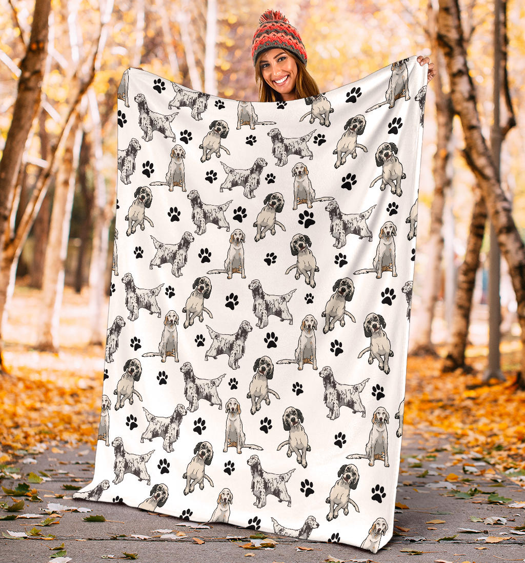 English Setter Paw Blanket