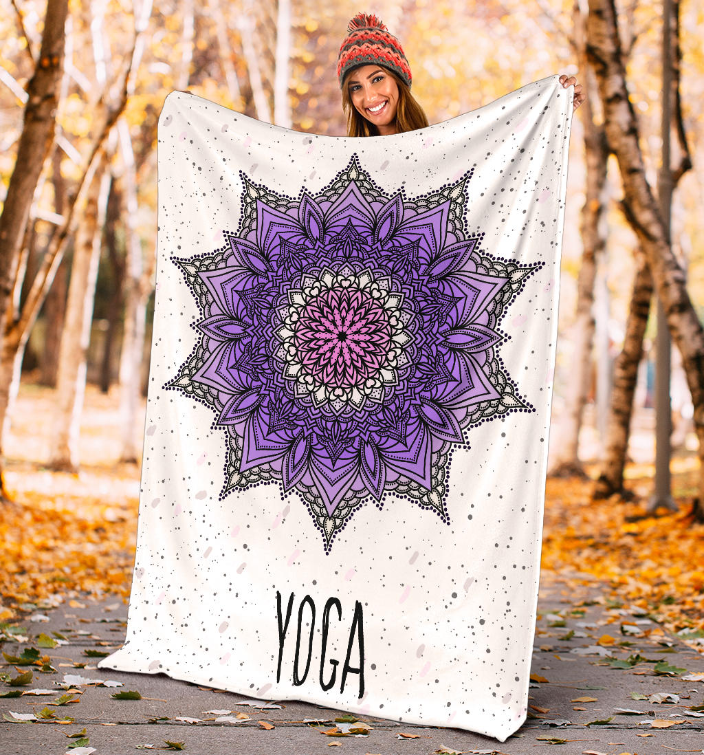 yoga mandala purple blanket - Top Content | POD Collection | Free Shipping