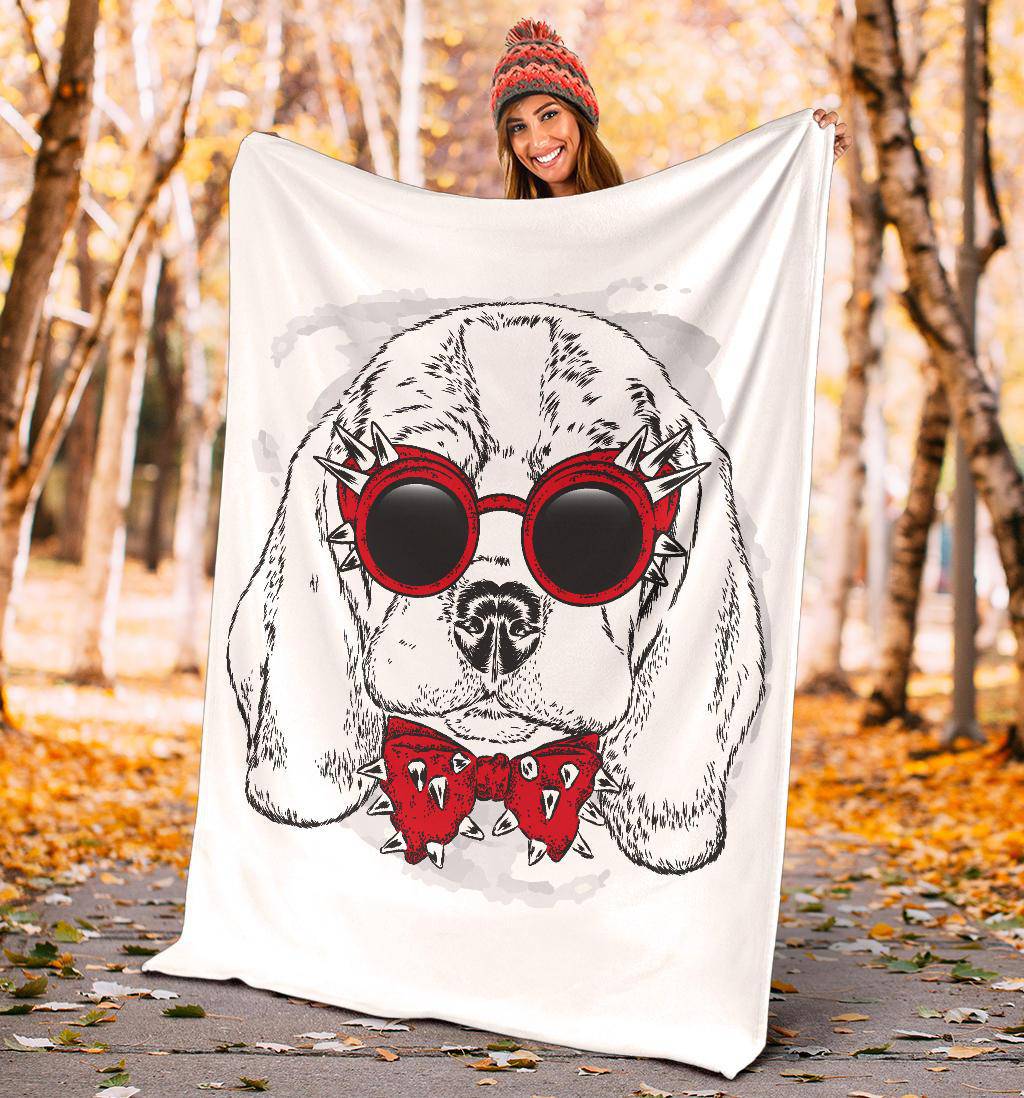 Stylish Dog Puppy Drawing Premium Blanket - Top Content | POD Collection | Free Shipping