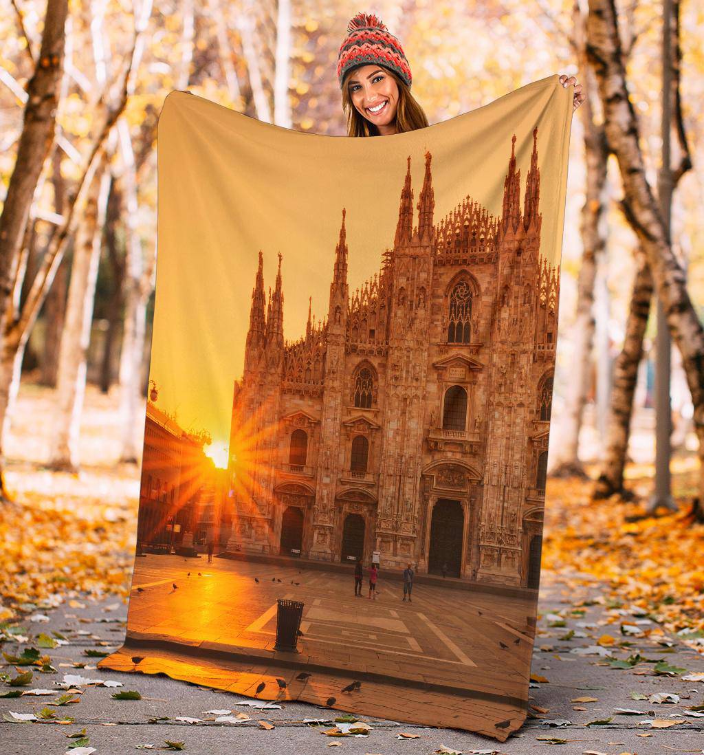 Milan Europe Travel City Sunrise Travel Premium Blanket - Top Content | POD Collection | Free Shipping