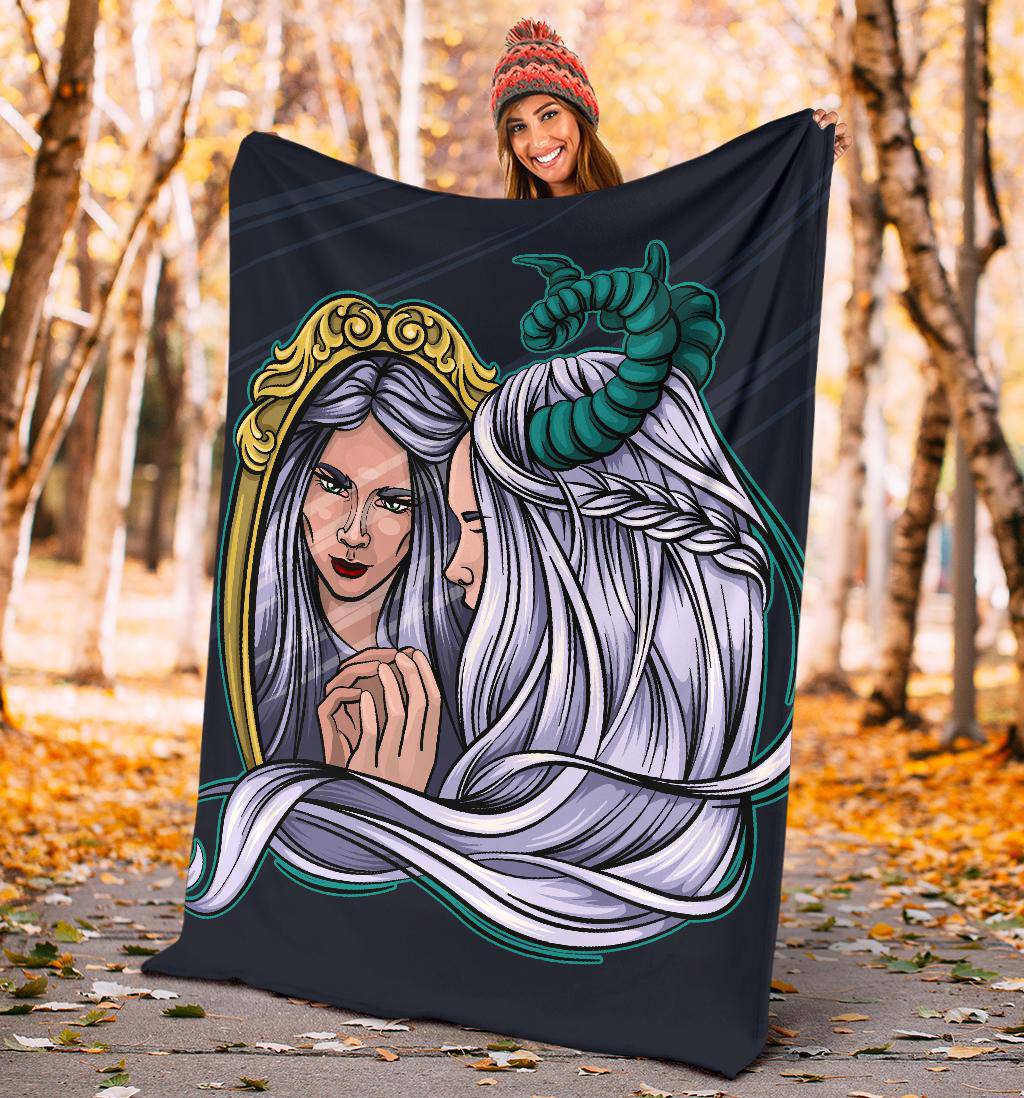 Witch Faun Halloween Art Drawing Premium Blanket - Top Content | POD Collection | Free Shipping