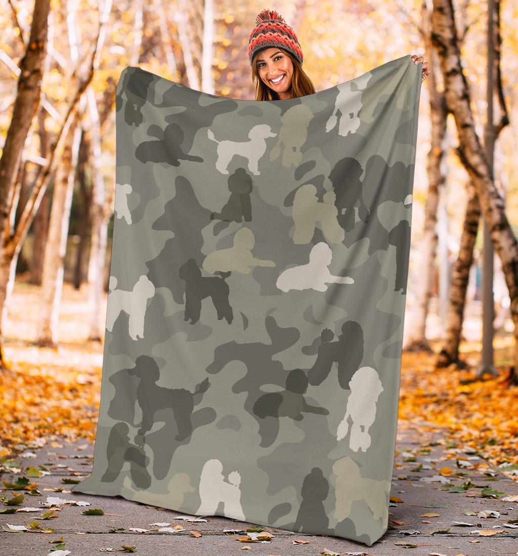 Poodle Camo Blanket