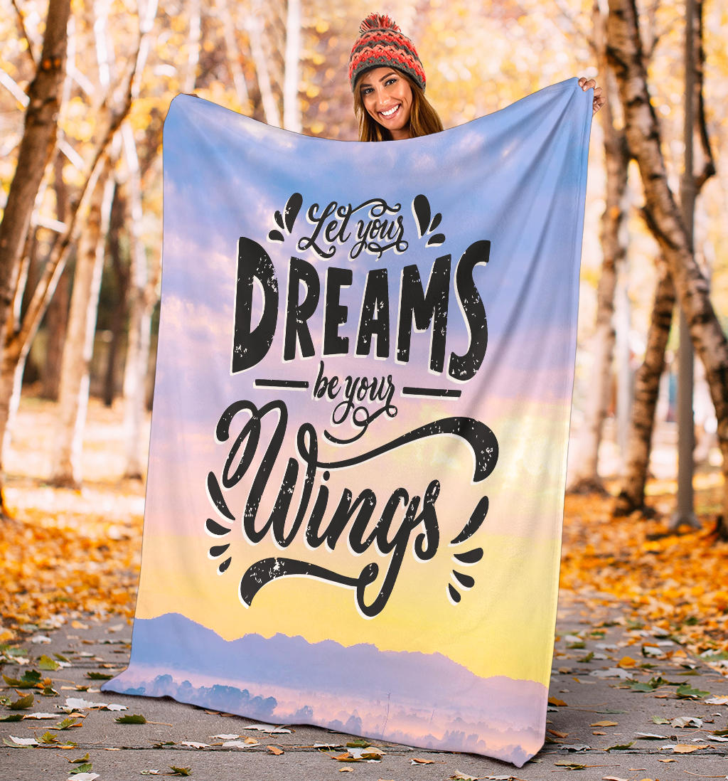 dreams wings motivation blanket - Top Content | POD Collection | Free Shipping