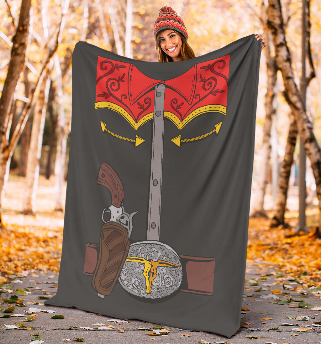 Cowboy Design Fleece Blanket