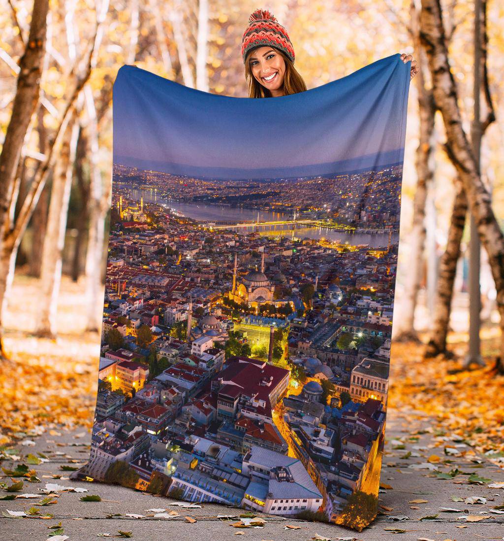 Istanbul City Sunsrise View Travel Premium Blanket - Top Content | POD Collection | Free Shipping