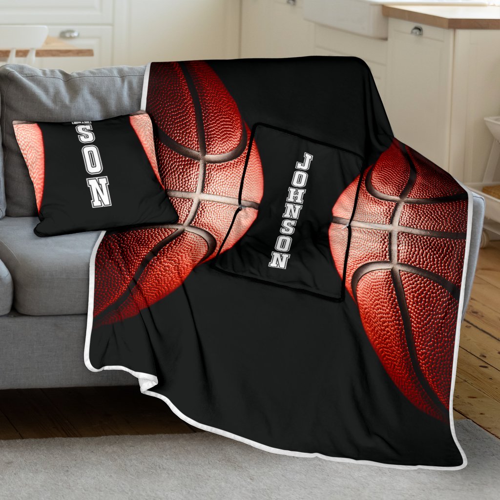 Basketball Custom Name Pillow Blanket - Top Content | POD Collection | Free Shipping