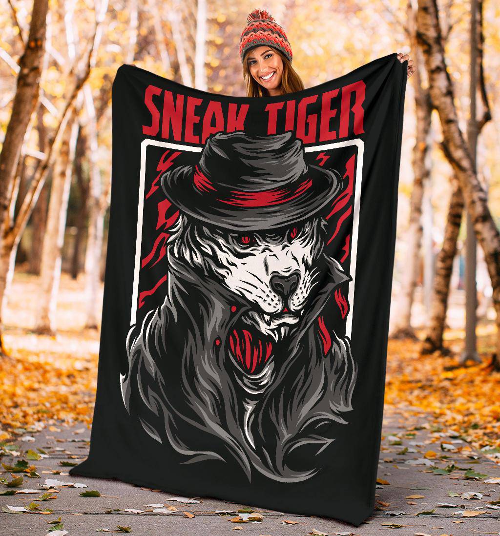 Sneak Tiger Japanese Style Art Premium Blanket - Top Content | POD Collection | Free Shipping