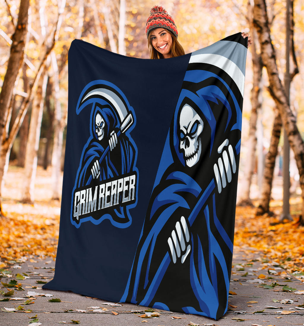 Blue Grim Reaper Blanket