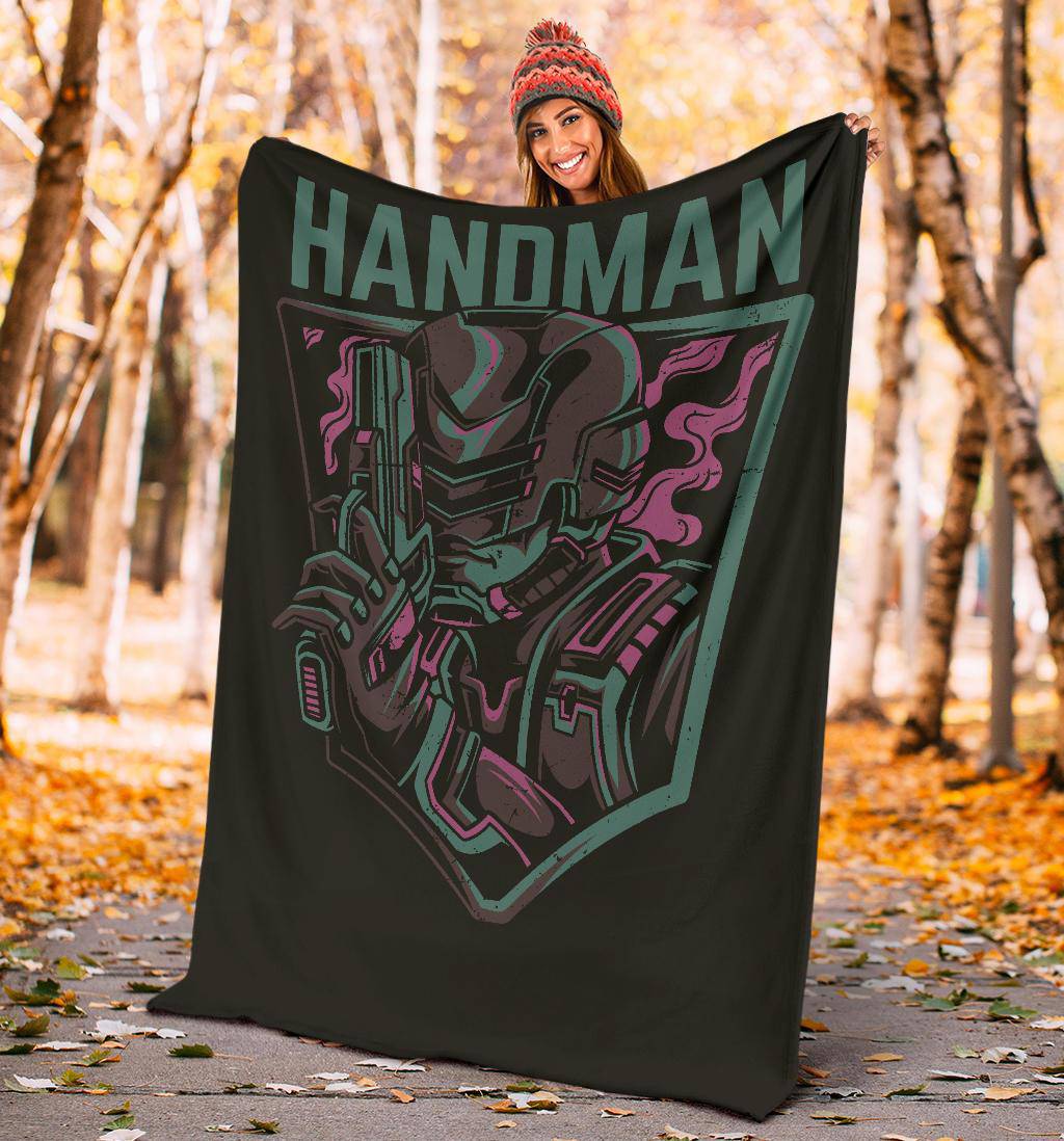 Handman Gunman Cartoon Premium Blanket - Top Content | POD Collection | Free Shipping