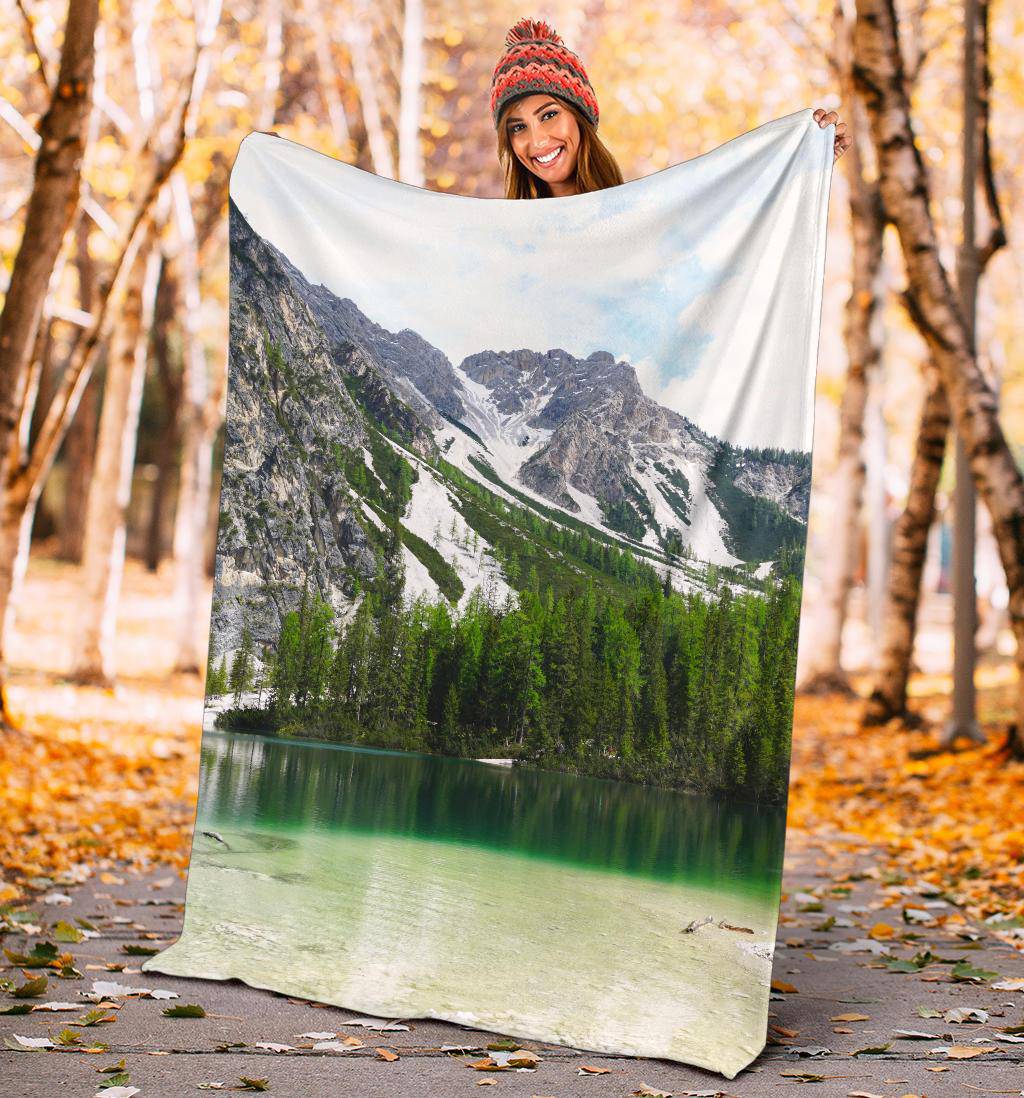 Prags Lake Wild Nature Premium Blanket - Top Content | POD Collection | Free Shipping