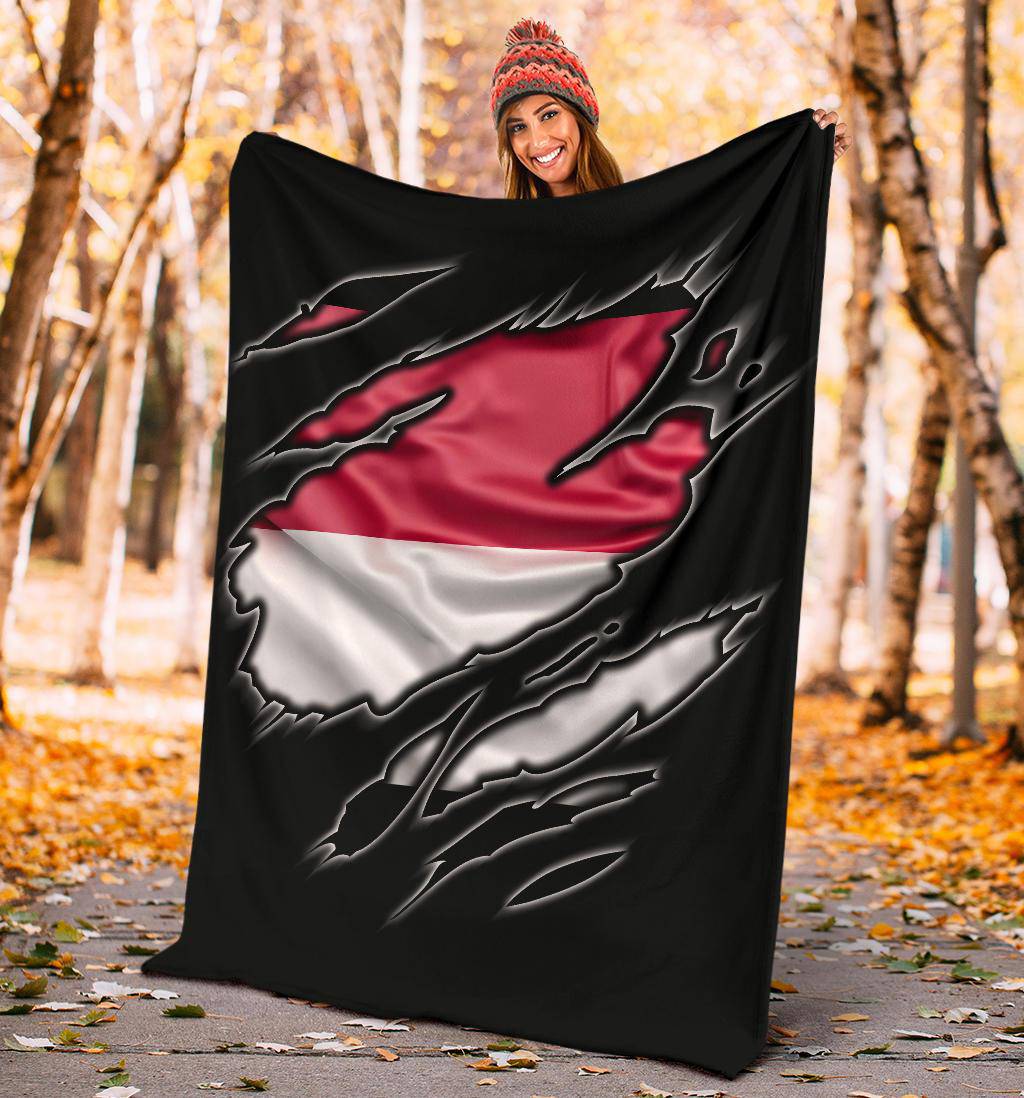 Indonesia Flag Premium Blanket - Top Content | POD Collection | Free Shipping