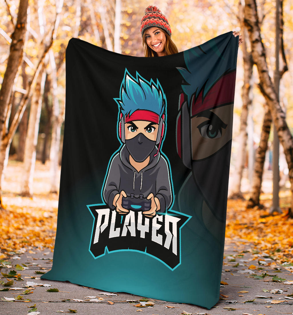 Player Blue Hair Blanket