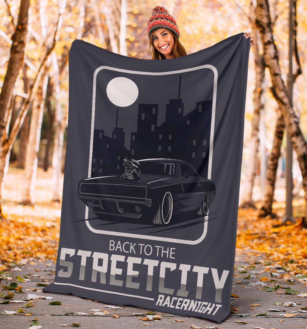 Night Street City Racer Premium Blanket - Top Content | POD Collection | Free Shipping