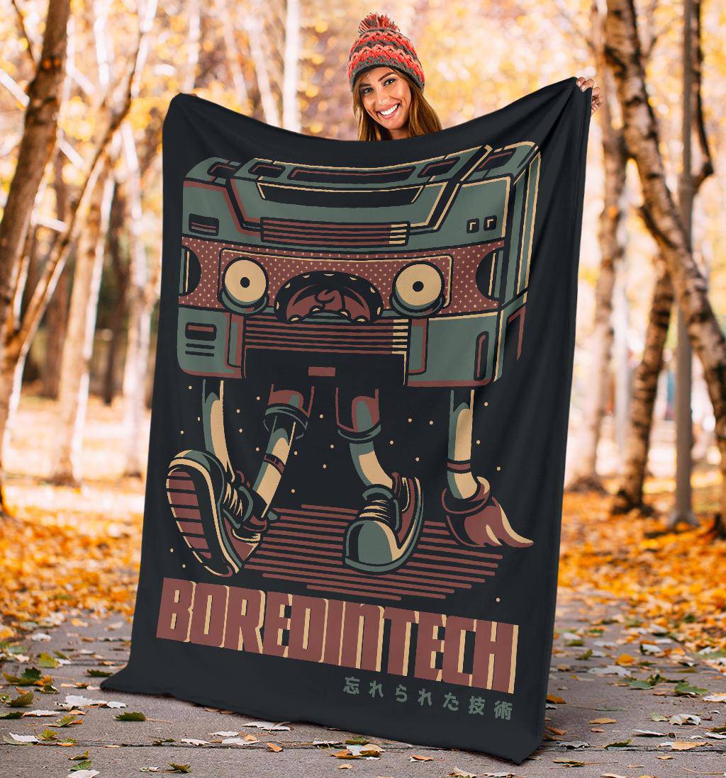 Bored Tech Japanese Art Cartoon Premium Blanket - Top Content | POD Collection | Free Shipping