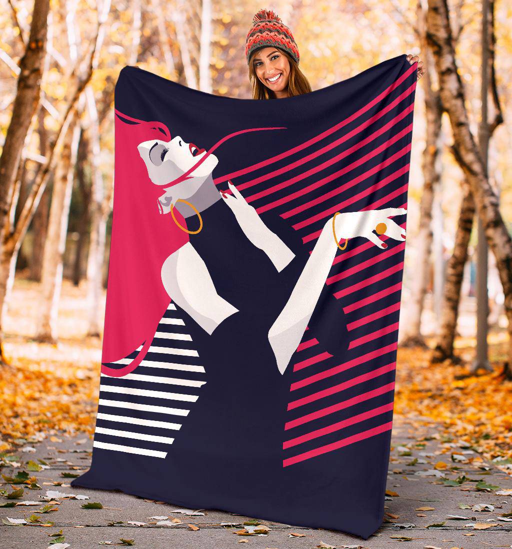 Stylish Beautiful Women Cartoon Premium Blanket - Top Content | POD Collection | Free Shipping