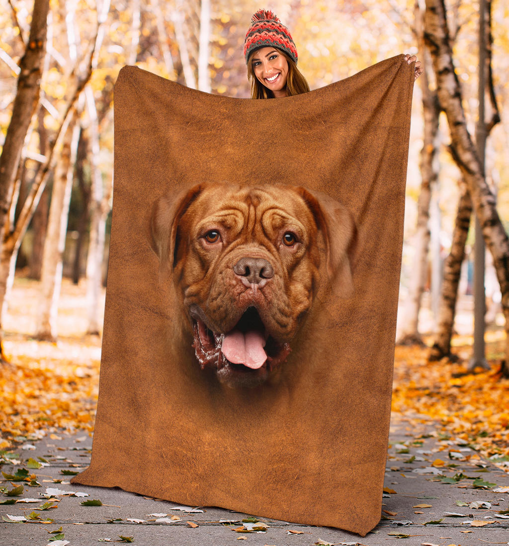 Dogue De Bordeaux Face Hair Blanket