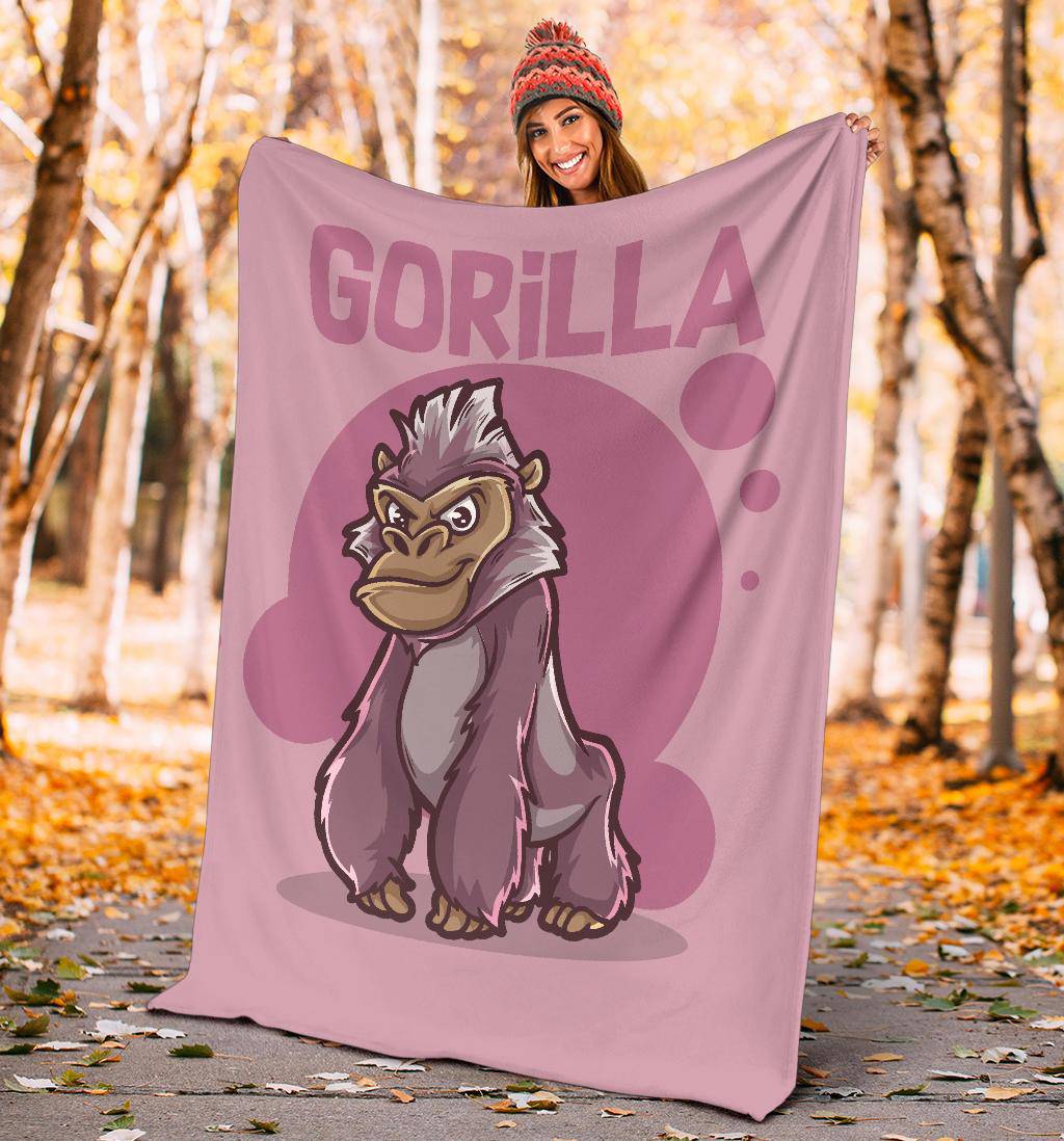 Kids Cartoon Baby Gorilla Premium Blanket - Top Content | POD Collection | Free Shipping